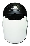 MCR Safety 104 XO Skeleton Nylon Ratchet Headgear with Clear Faceshield, Black Matte, 1-Pair by MCR 