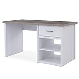 LOWYA （ロウヤ）北欧風デスク アンティーク調 机 ワークデスク PCデスク L字 木製デスク 作業机 パソコンデスク 学習机 勉強机 幅141㎝