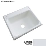 Thermocast Wentworth 25 x 22インチキャストアクリルシングルボウルキッチンシンク、スターリングシルバー