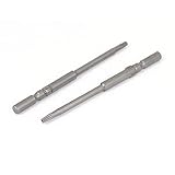 uxcell 磁気スクリュードライバー ビット 5mm ラウンドシャンク径 T10 磁気 S2 鋼 トルクス セキュリティ スクリュードライバー ビット 2本入り
