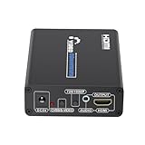 コンポジット/S端子 to HDMI 変換器 1080P対応 アナログコンポジット3色端子 hdmi 変換アダプタ HDMI入力をコンポジット出力へ変換 USB給電ケーブル付き