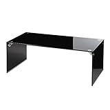 オールガラス ローテーブル 応接用 コーヒーテーブル 強化ガラス ちゃぶ台 リビング テーブル 机 ブラック