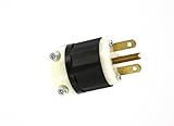 Leviton 5666-PLC 15 Amp, 250 Volt, NEMA 6-15P, 2P, 3W, Straight Blade, Plug, Industrial Grade, Groun