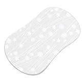 SheetWorld Fitted Bassinet Sheet (Fits Halo Bassinet Swivel Sleeper) - White On White Floral Stems -