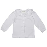 ガールズ|ベビー|トップス長袖[Pico Club]B品|わけあり品|女の子長袖ブラウス|レース|リボン付き|ニットブラウス|訳ありB品 95cm ホワイト-B品