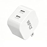 KFLY Type-C 充電器 急速充電器 iPhone ACアダプター 20W USB-C PD充電器2ポート Type-C ×2 折りたたみ式プラグ PSE認証 PD対応iPhone 17/16/15/14 iPad Galaxy A54/S23 Redmi/OPPO/Pixel/AQUOS Android アンドロイド スマートフォン ノートPC 携帯 各種に適合する 旅行、出張に便利
