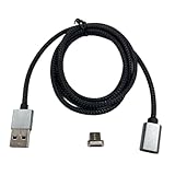 HIDISC ピタッとくっつき簡単に着脱できる USB Type-A to C マグネットケーブル 1m ブラック HD-MGACC1BK