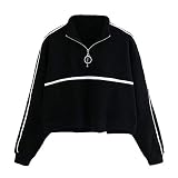 [S-2XL] AWEATD パーカー レディース ハイネック ジッパー ストライプ プリント 秋 冬 長袖 トップス クリアランスセール ホットセール 割引 プロモーション おしゃれ ゆったり カジ