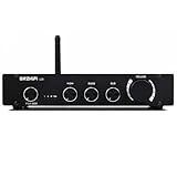 EGAOJP L1B Bluetooth 5.0内蔵 HiFi プリアンプ 2系統+無線入力 aptX HD対応 サブアウト搭載 (L1B ブラック)