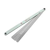 uxcell 隙間ゲージ　17ブレード厚　ギャップフィラーメトリック　0.02ー1mm　グレー　シルバートーン
