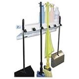 * TheクリンチャーMop &ほうきホルダー、34 " W x 5.5 " D x 7.5 " H、ホワイト光沢、EA