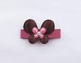 Baby Deer Clips　ヘアクリップ for ベビー　ちょうちょ（ブラウン）