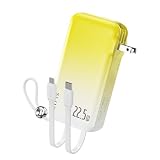 Cheergo 3 in 1モバイルバッテリー10000mAh コンセント一体型 折りたたみ式プラグ 22.5W急速充電 USB-C出力/入力 4台同時充電 iPhone充電ケーブル＆Type-C ケーブル内蔵 LEDディスプレイ power bank スマホ充電器 iPhone 17/16 /15/14/13 Pro Android iPad 各種対応(イ工口一)