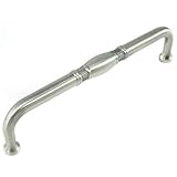 MNG Hardware 17721 5-Inch C/C 5 1/2-Inch Overall Vanilla Bamboo Guerlain Pull, Satin Nickel [並行輸入品]