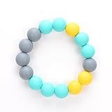 Aishine Teether -Natural Pain Reduce Rainbow Silicone Teething Nursing Breastfeeding Necklace for Mo