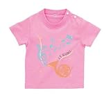 BabyChips ホルンと音符(名入れ半袖ベビーTシャツ) 90 ピンク