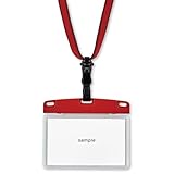 オープン工業 吊り下げ名札 アーバンスタイル 名札 カードホルダー ネームホルダー 脱着式 名刺サイズ 硬質ヘッダー 1枚 レッド 赤 NU-1P-RD