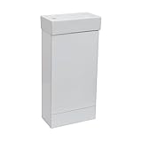 Bathroom Cloakroom Floor Standing Beech Vanity Unit Cabinet Stone Basin HORIZON