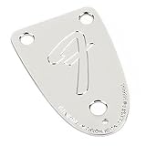Fender フェンダー 70S VINTAGE-STYLE 3-BOLT F STAMPED BASS NECK PLATE Chrome ベース用 ネックプレート