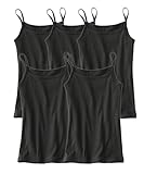 [ニッセン] キャミソール 綿１００％キャミソール５枚組 黒 S