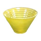 ガラス製コンポート ピラミッド15/花器 【8個入り】 φ15×H9.5cm イエロー(黄) 〔ガーデニング用品/園芸〕