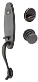 Copper Creek LN4610xHK-TB Lauren Front Door Handleset with Heritage Knob Interior Assembly in TB by 