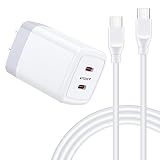 40W andriod充電器 usb-c急速充電器 2ポート タイプCケーブル*1.83m/1本 usb充電器 usbコンセント タイプCアダプター 急速充電器type c usb電源アダプター ChrisPow usb type c充電器 タイプCコンセント アンドロイド充電器 アイフォン充電器 iPhone充電器 iPad,Galaxy S23 S22 S21,Xperia XZ,OPPO reno7a 6a 5a,iPhone14 13 12(ホワイト)