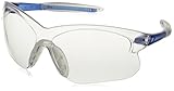 Crews Glasses 135-DC220 Deuce Safety Glass with Blue Temple, Clear Lens, Anti-Fog, Small by CREWS GL