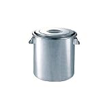 トラスコ中山:TRUSCO ステンレスキッチンポット蓋付 200x200 6L 手付 TSH-4620 型式:TSH-4620