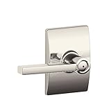 Schlage F40 LAT 618 CEN Latitude Lever with Century Trim Bed and Bath, Polished Nickel by Schlage Lo