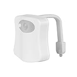 BondeeモーションセンサーLEDトイレ夜ライトwith 8色変更ライトSuitable for anyトイレバスルーム公衆トイレとミッドナイトバスルームTrips