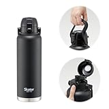 スケーター(Skater) ハンドル付 ダイレクトボトル 1500ml 水筒 マグボトル ブラック STD15H-A