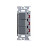スガツネ工業 埋込トリプルスイッチ AC300V 15A ソリッドグレー PXP-J-NKW03008-SG