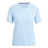 [アディダス] ランニング 半袖 Tシャツ オウン ザ ラン 3ストライプス 半袖Tシャツ IKM65 レディース セミブルーバーストメランジ(IK5020) J/XL