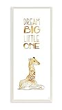 The Kids Room by Stupell Dream Big Little One Giraffe Wall Plaque Art [並行輸入品]