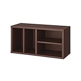 お片付けしやすいキッズ収納ラック　　ダークブラウン　タイプ:Ｂ（棚板付き）