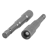 2本シルバートーン6mmの六角ナットマグネットドライバービット