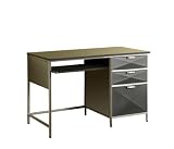 Furniture of America Boltar Full Metal 3-Drawer Computer Desk, Silver and Dark Gray Finish [並行輸入品]