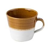 2toneマグカップ 330ml｜道祖土和田窯・益子焼の上質な手仕事（日本製）白茶/茶白 (飴糠 Ame/Nuka)_電子レンジ対応/食洗機対応_シンプル_ブラウン/ホワイト
