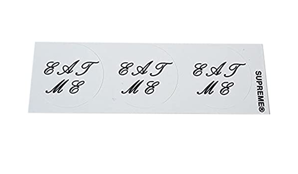 white supreme sticker