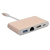 B Baosity 多機能　4IN1 タイプC →HDMI 　 USB 3.0　 RJ45　 タイプC AV アダプタUSB-C コンバータ