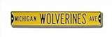 Michigan Wolverines AveイエローStreet Sign