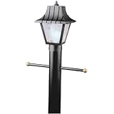 Westinghouse Lighting 6687500 One-Light Hi-Impact Polycarbonate Post-Top Exterior Lantern, Black Fin