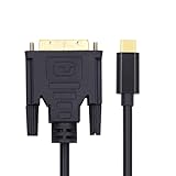 CY Type-C ビデオケーブル USB 3.1 USB-C - DVI対応 1080p 60hzケーブル 1.8m モニター ノートパソコン HDTV用