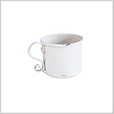 ナチュラル プランター ポット 植木鉢 ガーデン用品 ツール ガーデニング カップ Roman ブリキマグポット Sサイズ WHITE