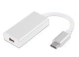 【PCATEC】 Type-C to MiniDP (Mini Display Port) 変換 アダプタ サポート4K出力 USB - C to Mini DP Mini DisplayPortメスfor Apple Macbook、Chromebook Pixel TYPEC-MINIDP-1 (シルバー)