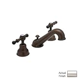 Rohl ac102l-stn-2 Cisal Widespreadバスルーム蛇口with装飾金属レバーハンドルとポップアップ排水、サテンニッケルby Rohl