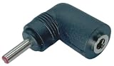 CNCTWO(コネクトツー) (外径4.0/内径1.7mm)(メス)-(外径3.5/内径1.3mm)(オス) DCプラグ アダプタ 24V/5A対応 (4.0*1.7(メス)/3.5*1.35(オス)L字型)