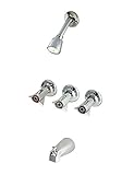 BRIGGS PLUMBING PRODUCTS GIDDS-126020 Sayco 3 Handle Tub And Shower Faucet with Unions Chrome [並行輸入品