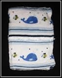 NAUTICA Kids Baby Boy Soft Plush Blanket Striped with Whales Fish and Star Fish by Nautica [並行輸入品]